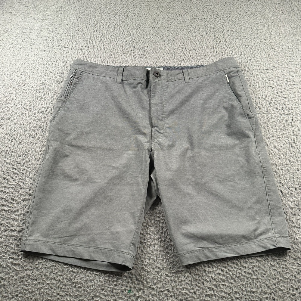 7 Diamonds Shorts‎ Mens 36 Gray 9" Inseam Casual Performance Golf Chino
